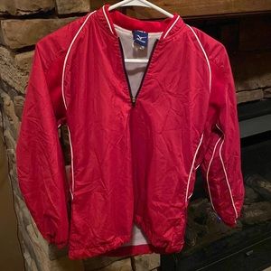Mizuno Youth Medium Red/White cage jacket